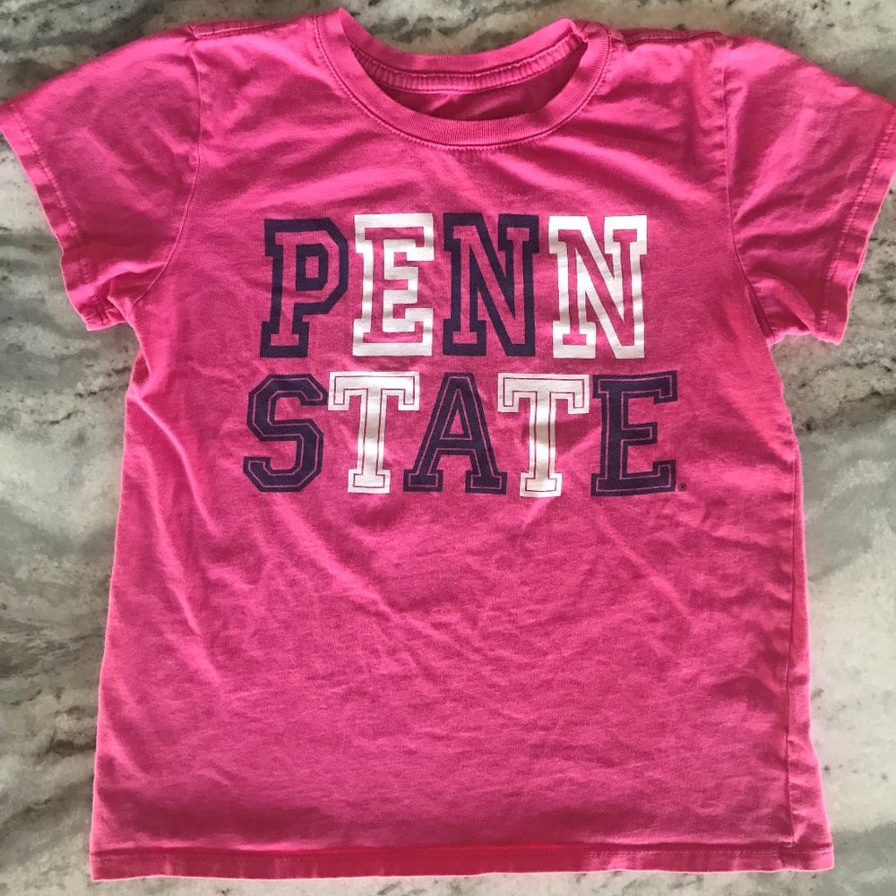 Girls Penn State University Nittany Lions Pink T-Shirt Size Medium